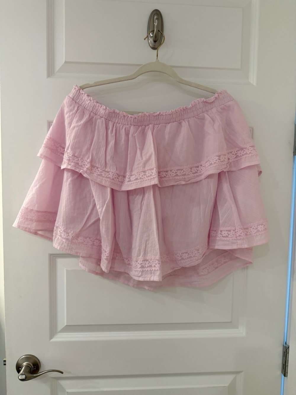 LoveShackFancy Inspired Ruffle Tiered Mini Skirt with built in shorts XXL
